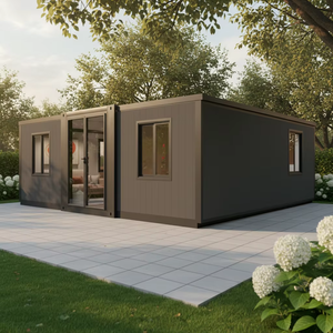 <span class=keywords><strong>Casa</strong></span> Contenedor Plegable de Acero Expandible, Modelo Moderno de 20 Pies con Techo Plano, <span class=keywords><strong>Casa</strong></span> Prefabricada de 2 Dormitorios, Villa <span class=keywords><strong>Familiar</strong></span> Ligera - Product Image 2