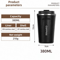 Taza de Café Aislada con Pantalla Inteligente de Temperatura, Taza Térmica de Acero Inoxidable, Botella de Agua para Viajes, Oficina y Auto