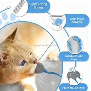 Jouet pour <span class=keywords><strong>chat</strong></span> rétractable automatique à fixer sur la porte, rechargeable par USB, jouet électrique auto-entretenant pour chats d'intérieur - Product Image 4