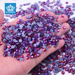 Blinginbox High Quality Glass Same Cuts Good Glue Bulk Large Hotfix Rhinestone For Clothing Decoration