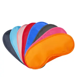 Satin Fabric Sleeping Eye Shades Bulk Airline Eye Mask with Nose Pad for Travel