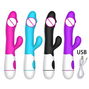 토끼 모양 진동기, 듀얼 모터, G스팟 및 클리토리스 자극, 실리콘 방수, 충전식, 다중 속도, 여성용 성인용품 - Product Image 1