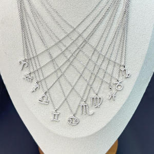 14K placcato oro zodiacale cancro oroscopo collana pendente donne alla moda 16 + 2 catena regolabile zircone fidanzamento festa di nozze - Product Image 4