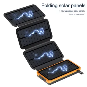 Cargador Solar Portátil Plegable con Precio de Mayoreo, 20000mAh, Inalámbrico, Impermeable, con Puerto Tipo-C y Luz LED - Product Image 4