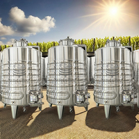 Cuve de Fermentation et de Stockage de Vin à Plaque Alvéolée en Acier Inoxydable Précis 304/316 de 5000L pour Vignobles, Brasseries, Jus, Cidres et Vinaigres