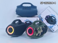 Haut-parleur Bluetooth portable en tissu maillé pour l'extérieur avec lumières RGB colorées 8W 1500mah Lecteur audio sans fil portable