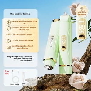 Rasoir électrique USB pour hommes et femmes, tondeuse <span class=keywords><strong>automatique</strong></span> à double lame pour l'épilation du corps, parties intimes et aisselles, poils pubiens - Product Image 5