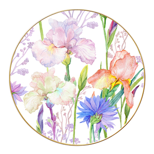 ชุดภาชนะอาหารเซรามิกขอบทองสำหรับงานแต่งงานโรแมนติกแบบ<span class=keywords><strong>2022</strong></span>อุปกรณ์บนโต๊ะอาหารสีสันสดใสพร้อมของตกแต่งสำหรับงานเลี้ยง - Product Image 2