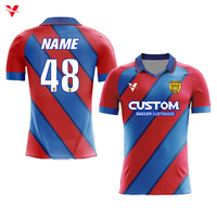 Uniformes de football imprimés par sublimation pour joueurs Maillot d'arbitre de football respirant Drapeau Ensembles d'uniformes de football Wo-X1018