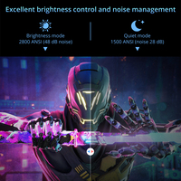 Projecteur de jeu LED Voxflix M25, Android TV OS, 4K, 2800 lumens ANSI, home cinéma portable avec assistant vocal