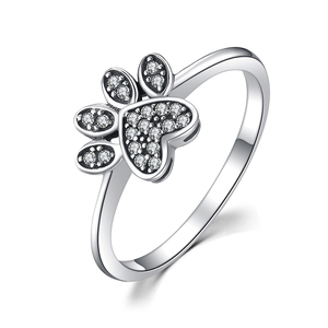 Zampa di <span class=keywords><strong>gatto</strong></span> <span class=keywords><strong>Anello</strong></span> <span class=keywords><strong>925</strong></span> Sterling Silver Cubic Zirconia Zampa Del Cane Squilla I Monili - Product Image 1