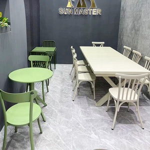 Patio Cafe Furniture <span class=keywords><strong>tavolo</strong></span> pieghevole terrazza commerciale Hotel Coffee Restaurant Outdoor alluminio Bistro Dining tavoli regolabili