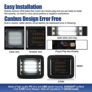 Lampe de plaque d'immatriculation de voiture LED blanche spécifique au modèle américain pour <span class=keywords><strong>Ford</strong></span> F-150 2015 ~ F-150 Raptor 2015 ~ - Product Image 2