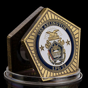 阿灵顿登陆舰徽章奖章美国海军风格纪念品挑战硬币礼品或收藏纪念币 - Product Image 5