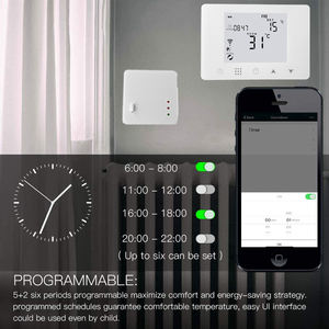 <span class=keywords><strong>Thermostat</strong></span> <span class=keywords><strong>sans</strong></span> <span class=keywords><strong>fil</strong></span> HY09RF-WIFI, écran tactile, contrôleur de température <span class=keywords><strong>programmable</strong></span> pour le chauffage des pièces avec chaudière à <span class=keywords><strong>gaz</strong></span> et actionneur - Product Image 3