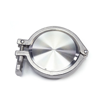 Wensen Conjunto de placa ciega sanitaria con conexión Tri-Clamp de montaje rápido de acero inoxidable 304