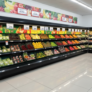 Réfrigérateur <span class=keywords><strong>et</strong></span> congélateur vertical pour supermarché, vitrine ouverte pour fruits <span class=keywords><strong>et</strong></span> légumes - Product Image 3