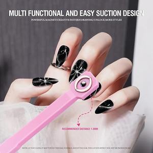 Kit de 2 imanes para ojos de gato, imanes <span class=keywords><strong>6</strong></span> en 1 y <span class=keywords><strong>3</strong></span> en 1 para esmalte de uñas en gel, herramientas magnéticas fuertes para diseño de uñas - Product Image 5