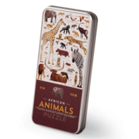 Puzzle personnalisé de 100 pièces en boîte métallique, jeux éducatifs, thèmes numériques, animaux de dessins animés, jouets pour enfants, garçons et filles