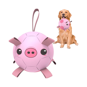 KINYU eco-friendly TPR cane pallone da calcio rimorchiatore giocattolo per cani di taglia media/grande da 8 pollici tinta unita regalo di capodanno giocattoli per animali - Product Image 1