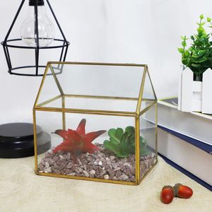 Terrario geométrico de vidrio para interiores, venta al por mayor, decoración del <span class=keywords><strong>hogar</strong></span>, terrario artesanal, contenedores de vidrio para el <span class=keywords><strong>hogar</strong></span> <span class=keywords><strong>y</strong></span> la decoración de bodas - Product Image 2