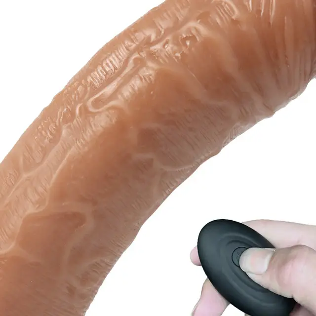 S-HANDE Remote control plastic penis sex toys vibrating dildos for women soft silicone rubber penis with strong suction cup