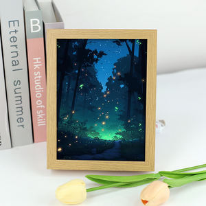Benutzer definierte Anime Charakter Acryl Holz Bilderrahmen Nachtlicht für quadratische Element Überraschung Geschenk Souvenir - Product Image 2