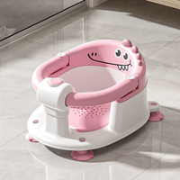 Siège de bain pour bébés de 6 mois et plus, avec ventouses, design ouvert, amovible, antidérapant, facile à nettoyer, en plastique