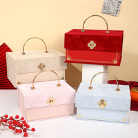 Boîtes rigides personnalisées de 1mm d'épaisseur boîte-cadeau de parfum en papier carton de luxe avec doublure en velours et éponge à pois poignée de cadeau de mariage