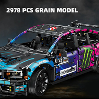 57010 1:8 Diy Rc pour Super Voiture de Course 2978 Pièces Jouet Modèle Écologique pour Collection de Voitures Ensemble de Blocs de Construction Défiants pour Adultes
