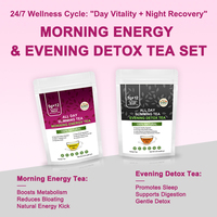Minceur Jour Nuit Énergie Matin Détox Soir 24 Sachets Métabolisme Perte de Poids Coupe-Faim Tisane Naturelle
