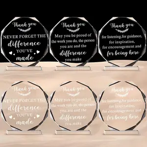 Wholesale Price Acrylic Thank You Plaques Octagon Employee Appreciation Gifts Acrylic Sign Farewell Gift