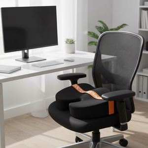 Ergonomic Comfort <b>Memory</b> Foam Seat Cushion Oblong Shape 100% Polyester Removable Machine Washable Customizable Car Office Long - Product Image 2