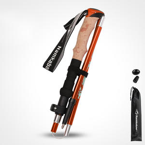 Bastones de Senderismo de Aluminio de 5 Secciones con Mango de Madera, Ligeros, Plegables, con Correa para la Muñeca, Resistentes, para Escalada - Product Image 6