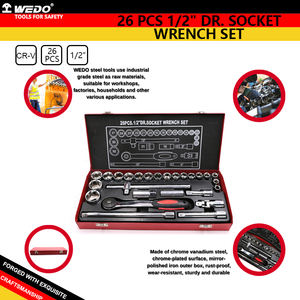 Webo Chroom Vanadium Staal 26 Stuks. 1/2 "<span class=keywords><strong>Dr</strong></span>. Dopsleutel Sleutel Set - Product Image 5