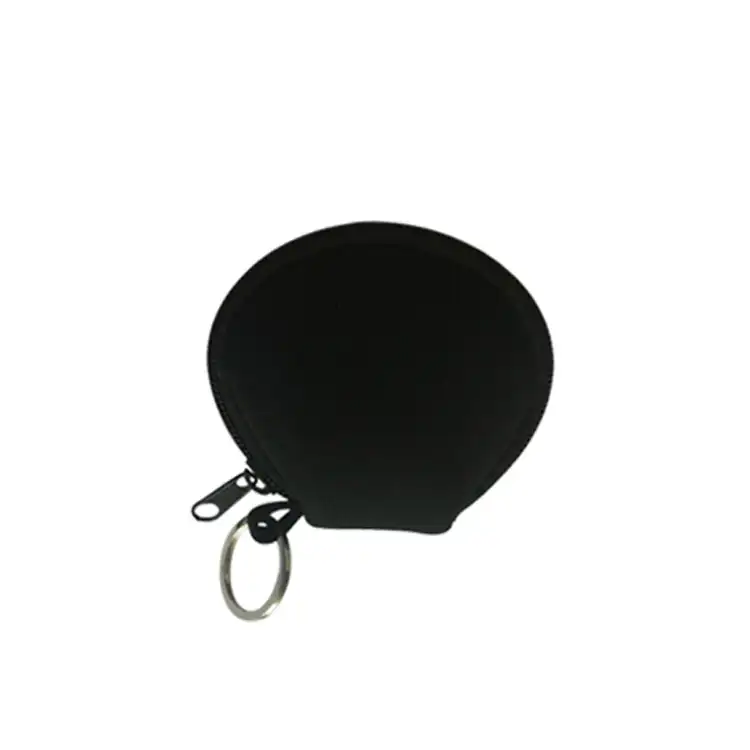 Wholesale Customized Black Neoprene Portable Coin Pouch Case Earphone Holder