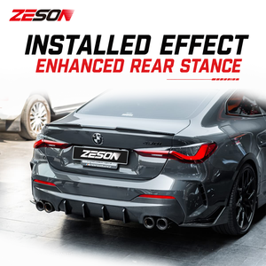 Difusor Trasero Estilo FD de Fibra de Carbono Real para <span class=keywords><strong>BMW</strong></span> Serie 4 G22 G23 430i M440i Coupé Convertible, Parachoques Brillante 2020+ - Product Image 2