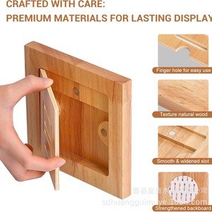 Wooden Square Medal <b>Display</b> Rack <b>Wall</b> Mounted Gold Badge Storage Living Room Collection Organizer Desktop Organization - Product Image 3