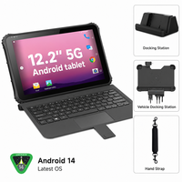 Tablette Android de grande taille 12,2 pouces, tablette robuste 2 en 1 Qualcomm, PC industriel, tablette robuste étanche IP65, ordinateur portable