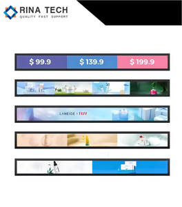 Rina Tech 16,4 23,1 47,1 pulgadas barra estirada ultraancha comercial pantalla LCD estante interior tira de publicidad pantalla de publicidad - Product Image 1