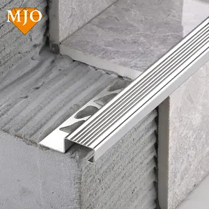 Foshan Factory MJO Wholesale Trim For Stairs Edge Metal Stair Strips Modern Style Stair Nosing Anti-Slip Strip Free Sample