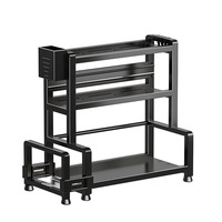 Nouveau support de rangement de cuisine en fer multifonctionnel Design moderne durable multi-couche assaisonnement bouteille porte-couteau étagère à épices