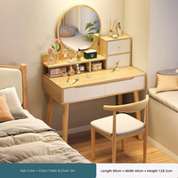 Nouvelle coiffeuse de chambre à coucher de style chinois, luxe léger, sur pied, minimaliste, avec rangement intégré, multifonctionnelle pour