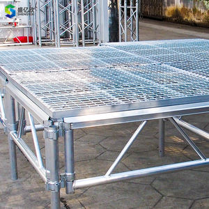 Palco Portatile in Alluminio con Finitura Legno, Spessore 18mm, per Feste, Matrimoni, <span class=keywords><strong>Concerti</strong></span> e Spettacoli Musicali - Product Image 6