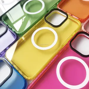 Waterproof Magnetic Ring Mobile Phone Cases 16 Pro Max 3 In 1 Anti-fall Candy Color Phone Case 15 Pro Max 14 Plus 13 12 11 Pro