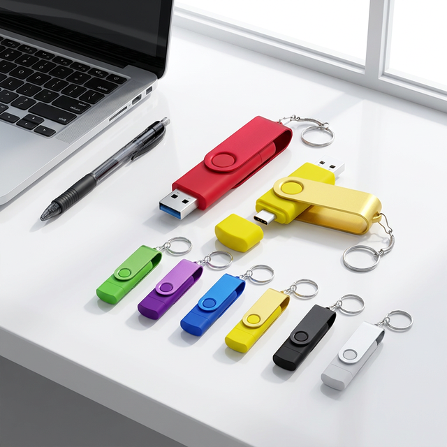 Custom Flash Drive Usb Swivel 4GB 8GB 16GB 32GB OTG Usb Dual Flash Drive Pendrive for Android Smartphone