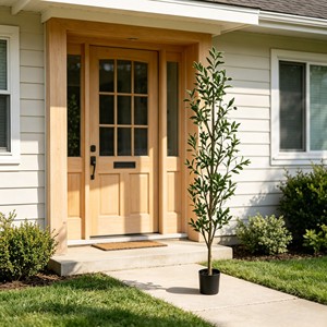 Knock Down Faux Olive Tree Artificial Potted Plant <b>Flat</b> <b>Pack</b> Simulated Olive DIY Assembly For Home Garden Décor - Product Image 5