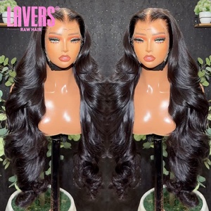 40 inch Brazil HD ren tóc cơ thể sóng xoăn tóc giả Nhà cung cấp 13x6 nguyên Ấn Độ ren phía trước glueless đầy đủ ren phía trước tóc giả tóc con người - Product Image 2