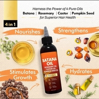 Moisture Miracle 5 huiles essentielles pour les cheveux Protection contre l'humidité Croissance avec vitamine E, argan, ricin, pépins de raisin, noix de coco, huile d'olive
