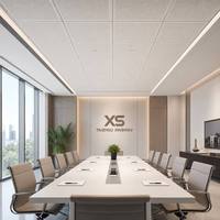 Plafond suspendu moderne en aluminium 60x60 pour bureaux, hôtels, chambres, forme carrée, étanche, ignifuge, perforé, classe ignifuge